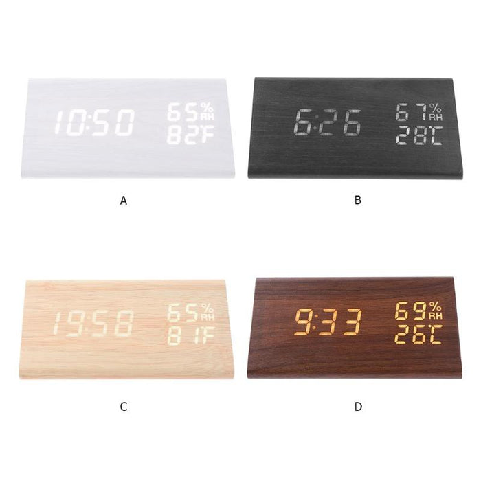 Wood Led Alarm Digital Clocks