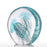 Tooarts Blue Jellyfish Figurines Glass