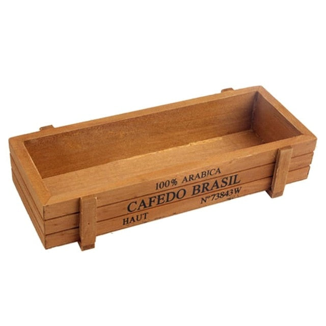 Wooden Container Cosmetics Storage Box