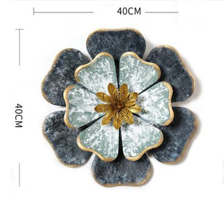 Iron Wall Hanging 3D Stereo Flowers Crafts