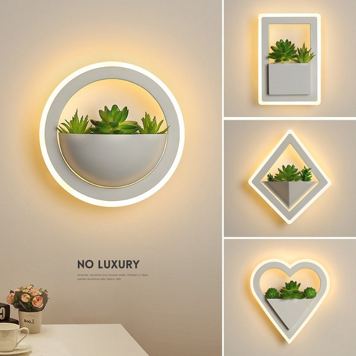 Modern Decorative Art Plant Wall Lamp
