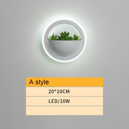Modern Decorative Art Plant Wall Lamp