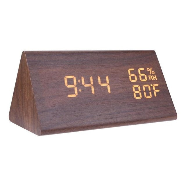 Wood Led Alarm Digital Clocks